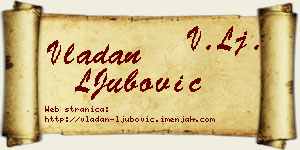 Vladan LJubović vizit kartica